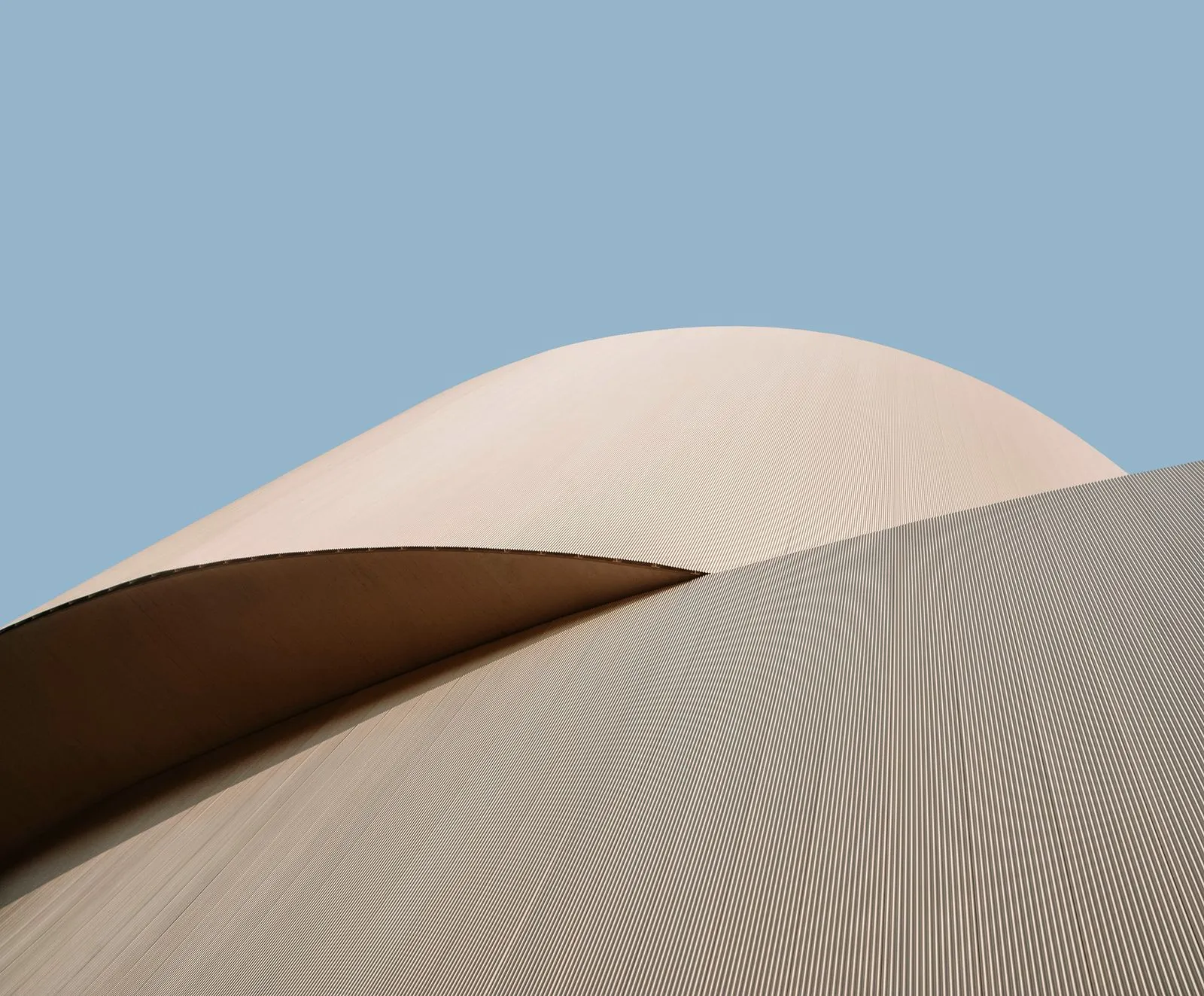 Architectural masterpiece with abstract contours and sweeping curves